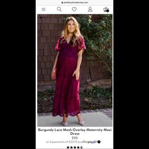 NWT Pinkblush Lace Maternity Dress for Photoshoot